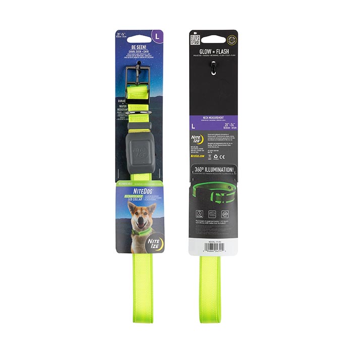 Collar LED para perro NiteIze Verde (Talla L)