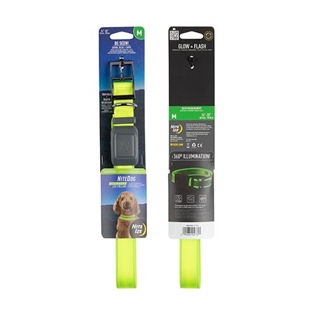 Collar LED para perro NiteIze Verde (Talla M)
