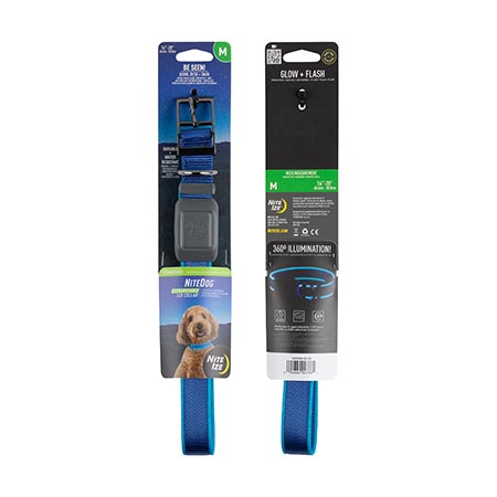 Collar LED para perro NiteIze Azul (Talla M)