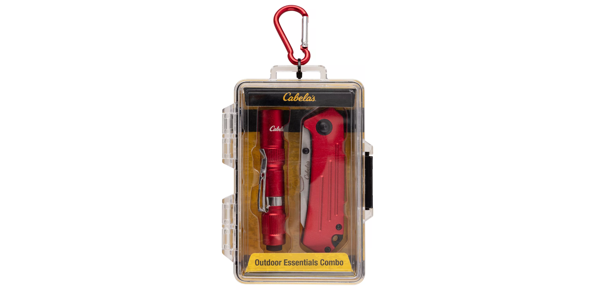 Combo Linterna - Navaja Cabelas (Roja y Gris)